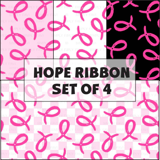 Hope Ribbon (set of 4)