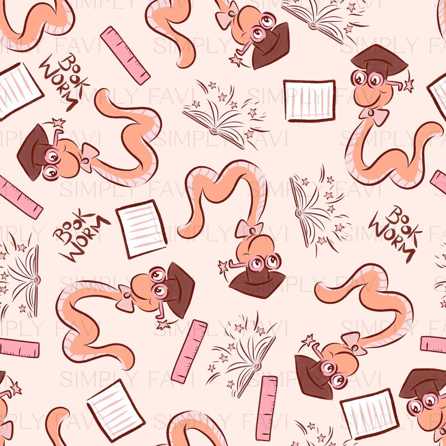 Book Worm Pink w/ Coord