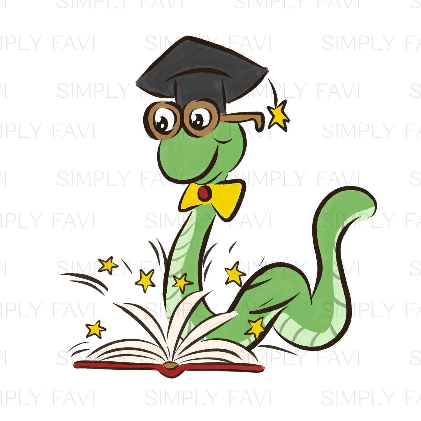 Book Worm PNG (set of 3)