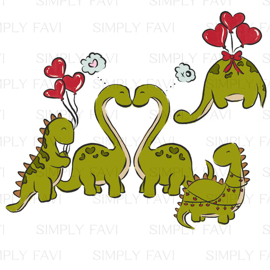 Dino Love PNG Red