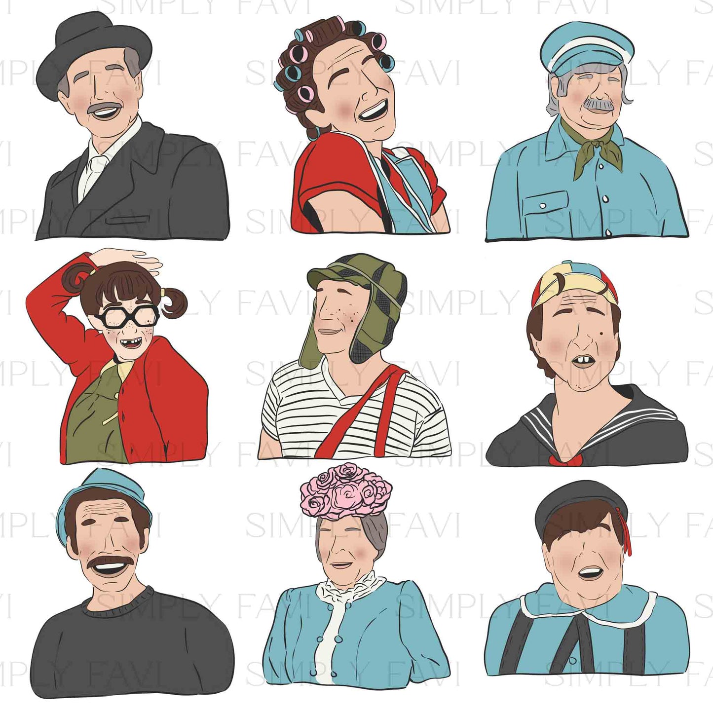 El Chavo Cast PNG | Limited | *Small Shops Only*