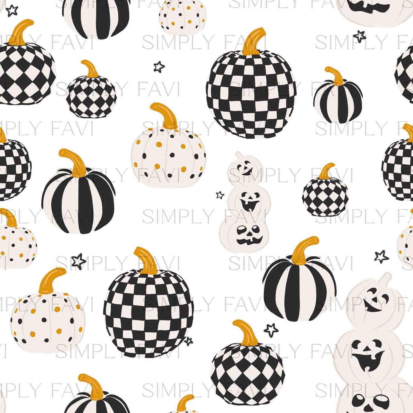 Black and White Pumpkins | White