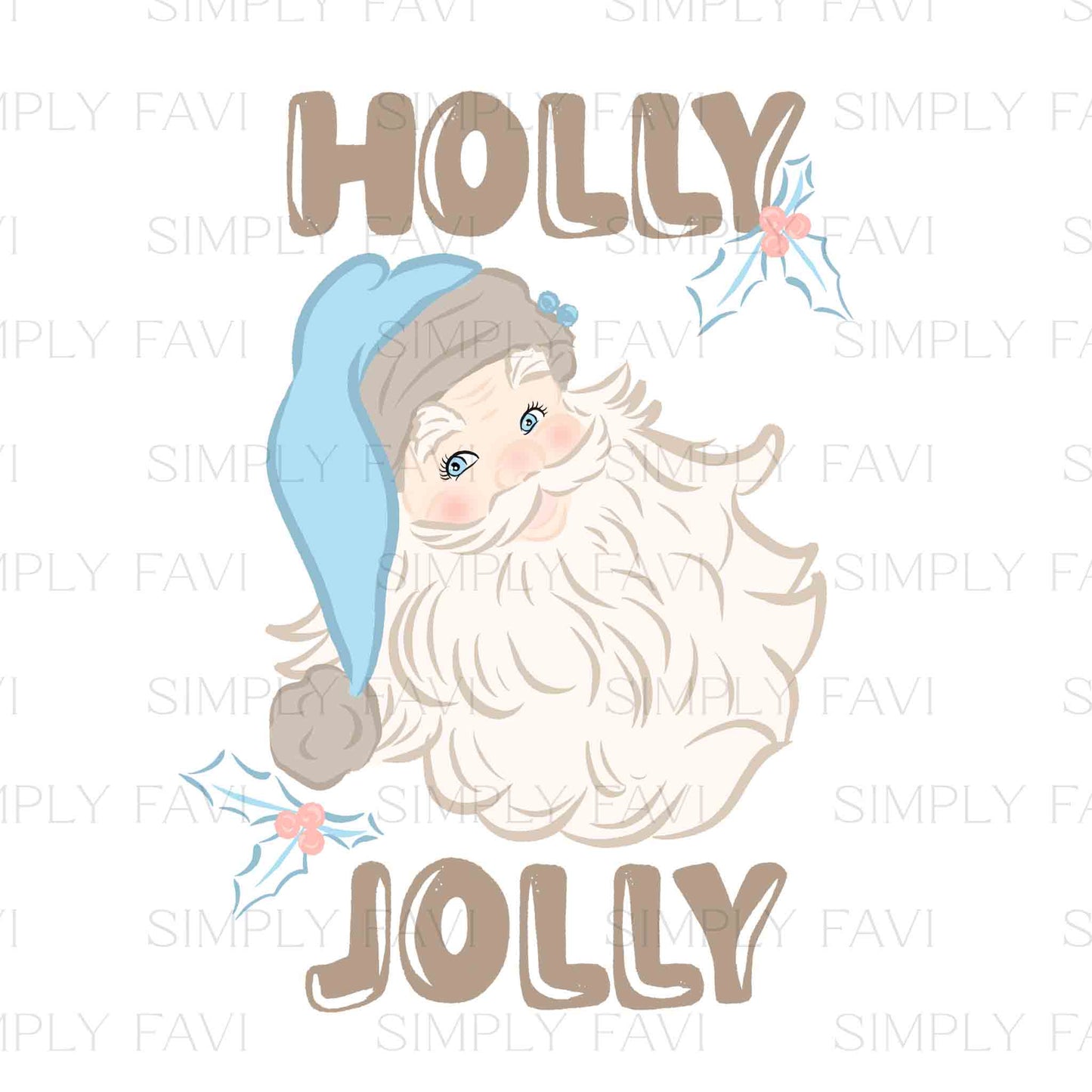 Holly Jolly Peach PNG
