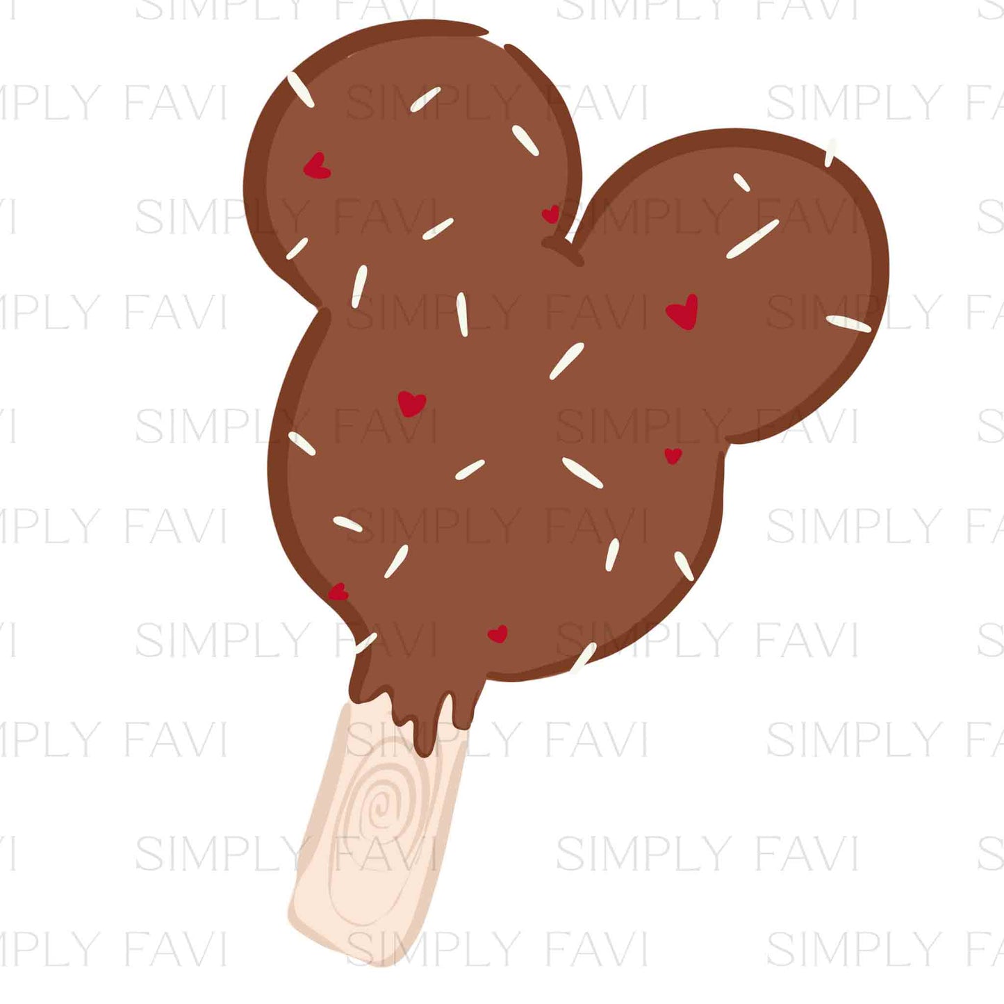 Love Hearts on Ice Cream PNG (set of 2)