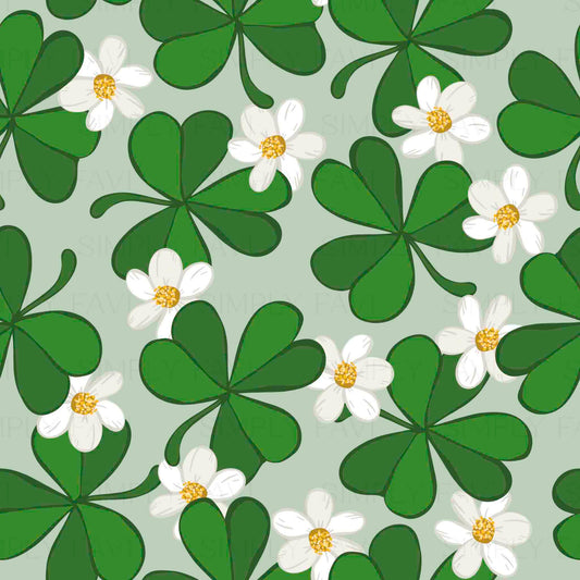 Lucky Floral Green