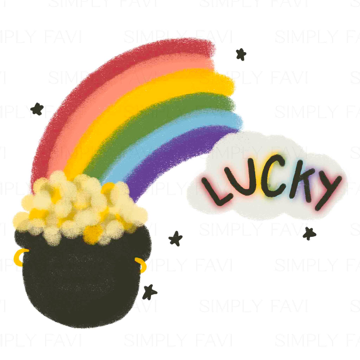 Lucky Rainbow Pot (set of 2) PNG
