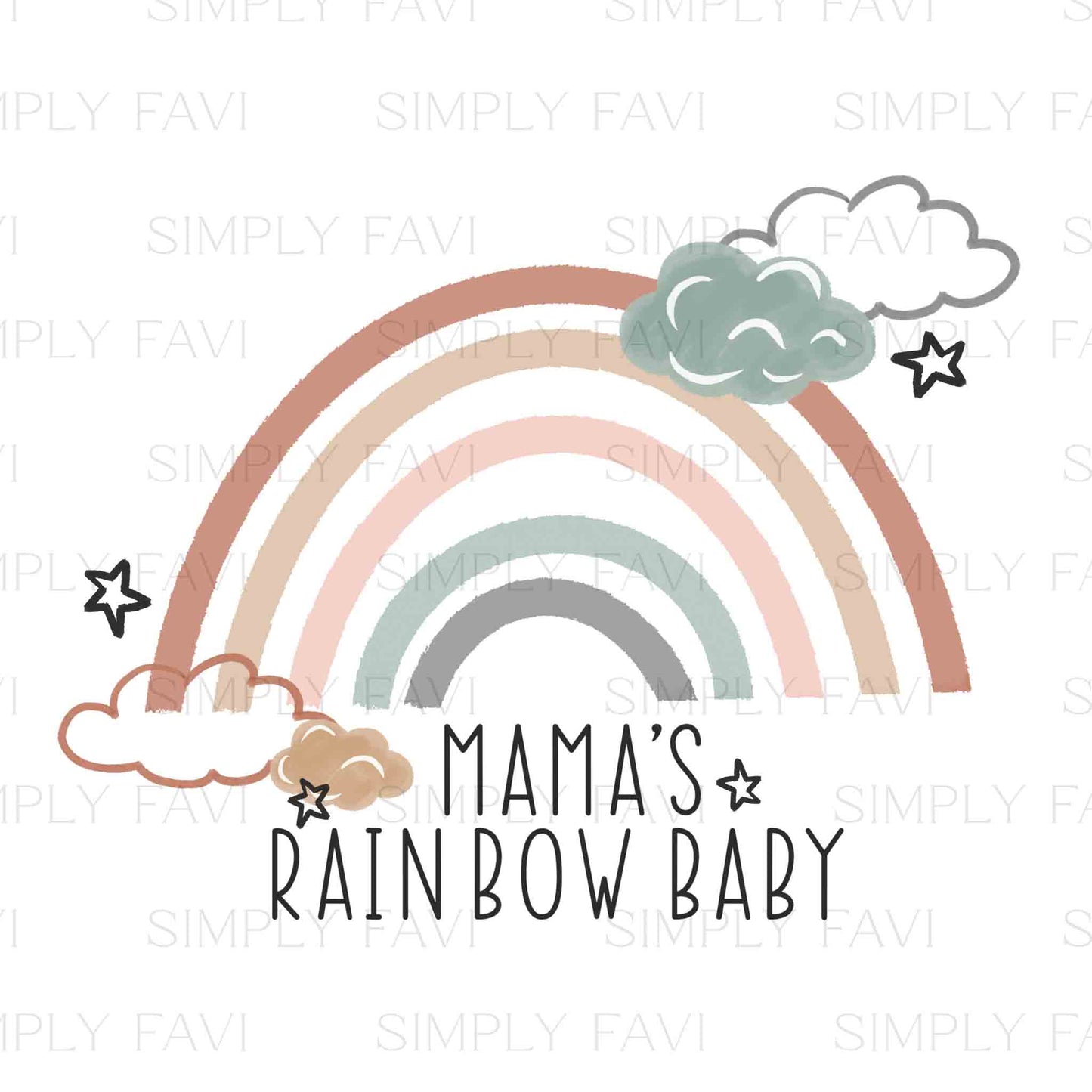 Mama's Rainbow Baby PNG