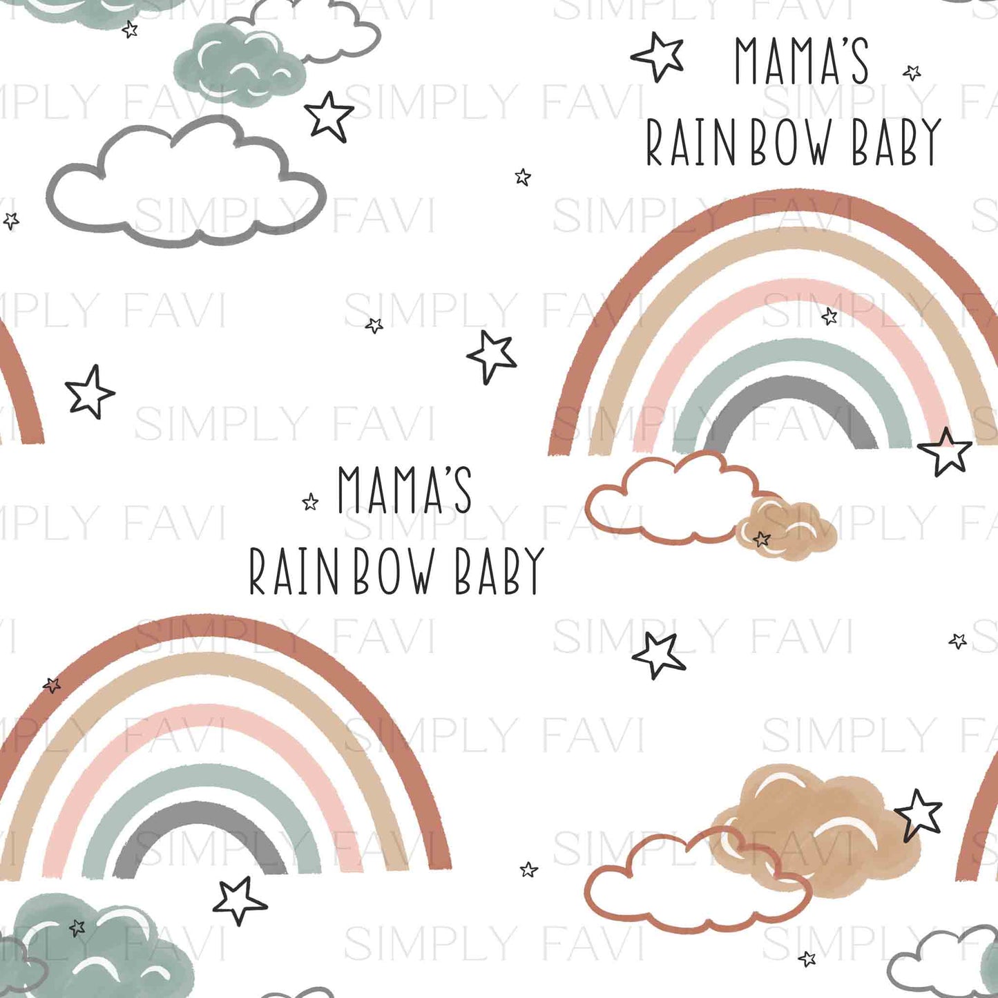 Mama's Rainbow Baby (set of 2)