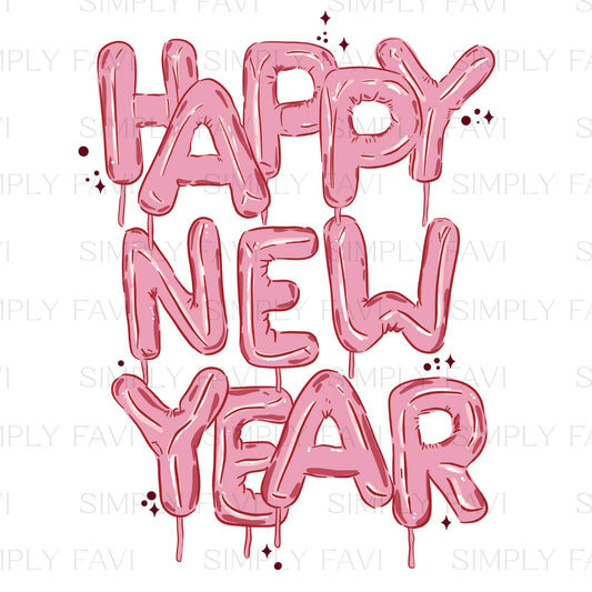 New Years Balloon PNG | Pink